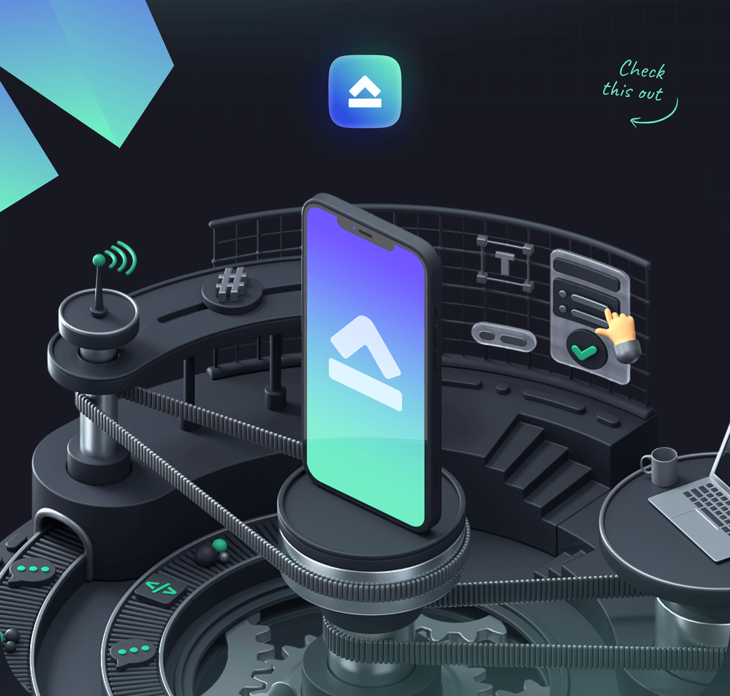 Appsent – Branding for the Application Developers company - Website Development - Photo 